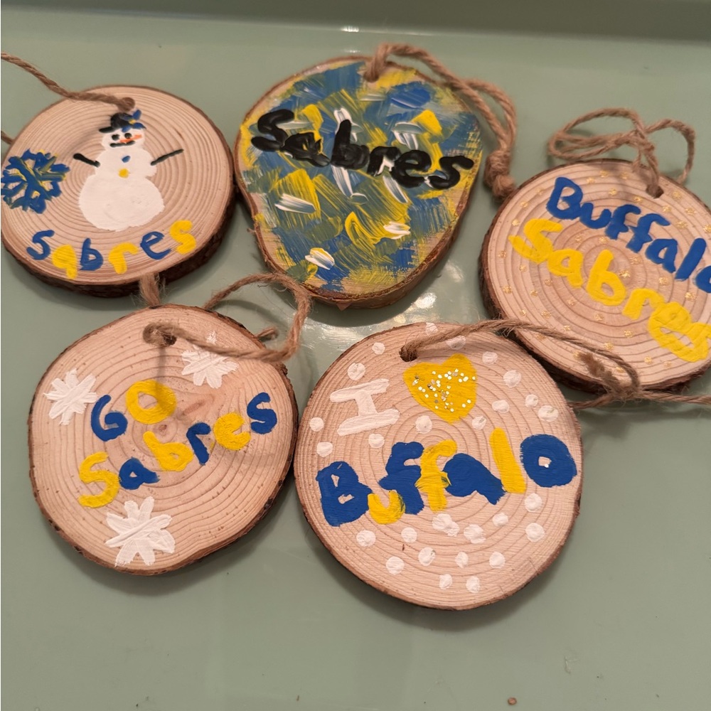 Buffalo Sabres Wooden Ornaments